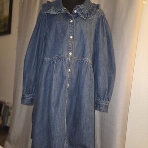 Levi's Classic Blue Long Sleeve Dress